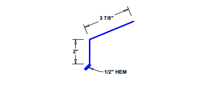 Tuff Rib 2 x 4 Drip Edge 26GA 10'