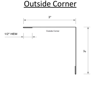 Board and Batten Outside Corner 26GA