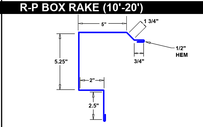 PBR R Box Rake Trim - Metal Specialist, LLCPBR R Box Rake TrimMetal Roofing PanelsJD MetalsMetal Specialist, LLCDark GreenPBR R Box Rake Trim