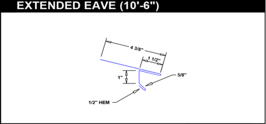 Standing Seam Extended Eave 24GA 10' - Metal Specialist, LLCStanding Seam Extended Eave 24GA 10'Metal Roofing PanelsJD MetalsMetal Specialist, LLC6513117598777246796195987772Dark BronzeStanding Seam Extended Eave 24GA 10'