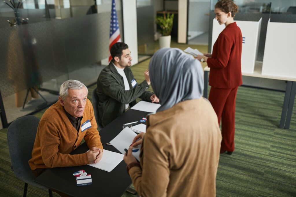 diverse citizens participating in democracy