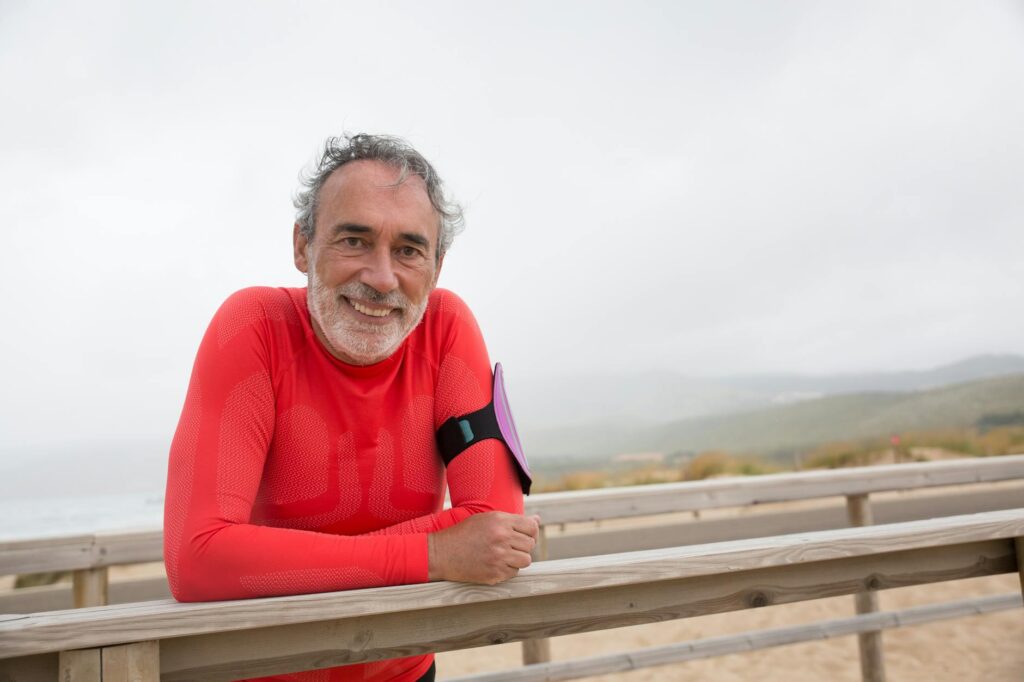 active senior exercising