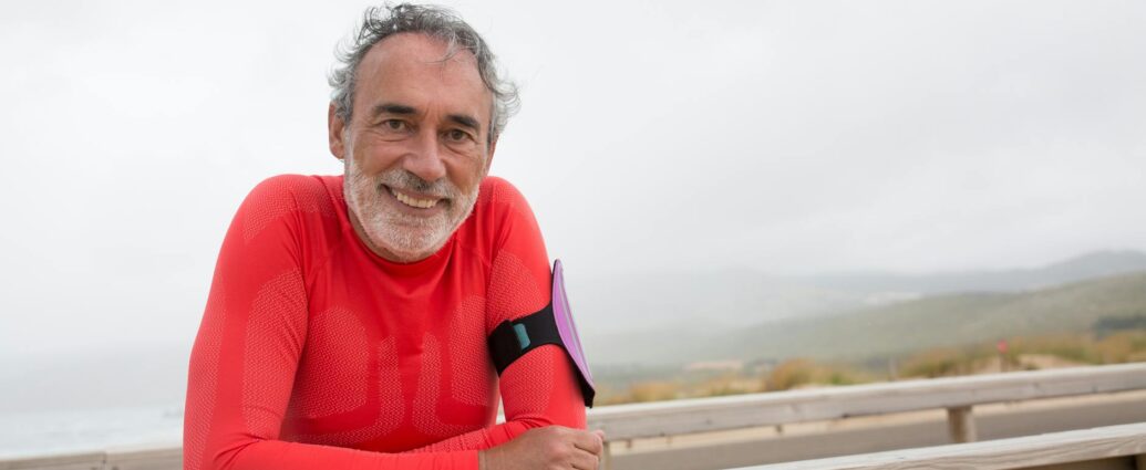 active senior exercising