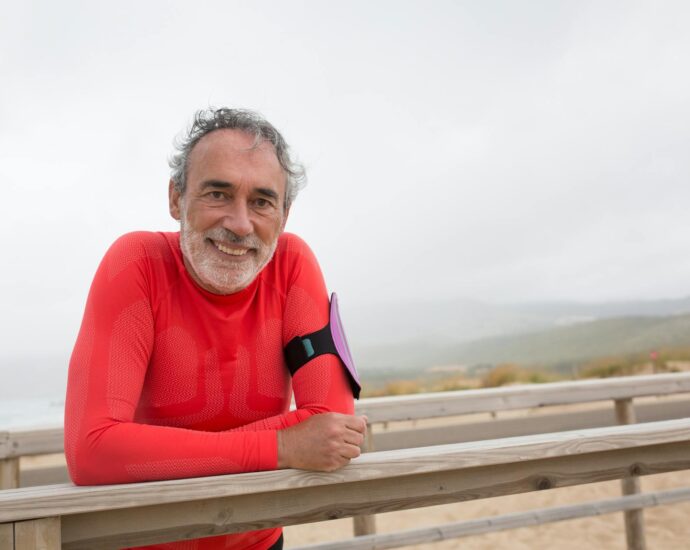 active senior exercising