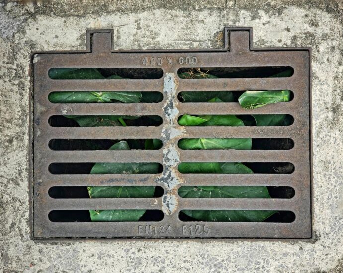 blocked drainage slope