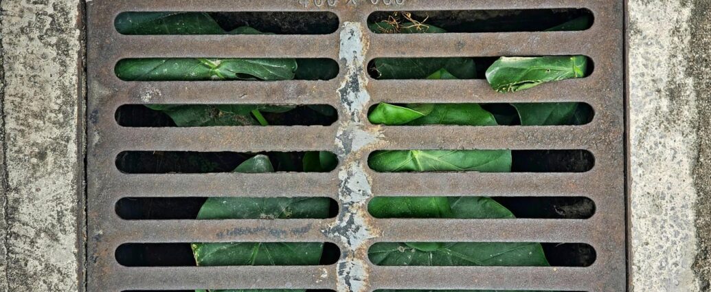 blocked drainage slope