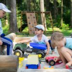 children playing on allysplay playset