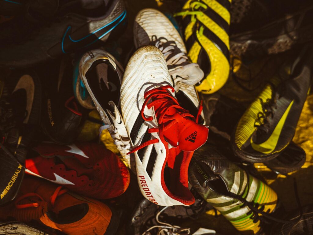 collection of sports equipment