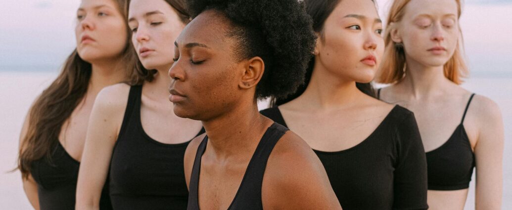 diverse group fitness sports