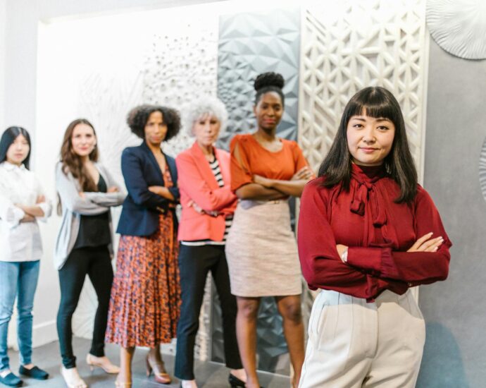 diverse women business meeting