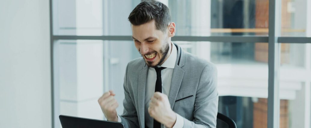 entrepreneur celebrating success