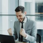 entrepreneur celebrating success