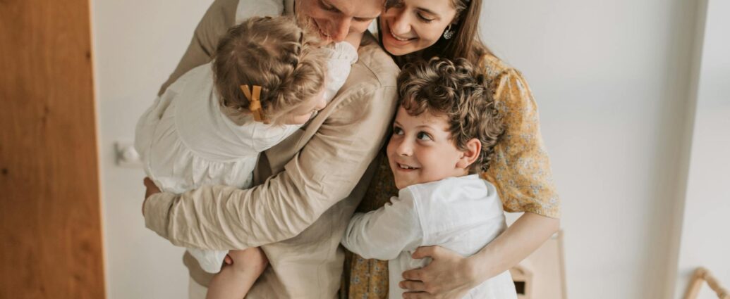 happy family traveling