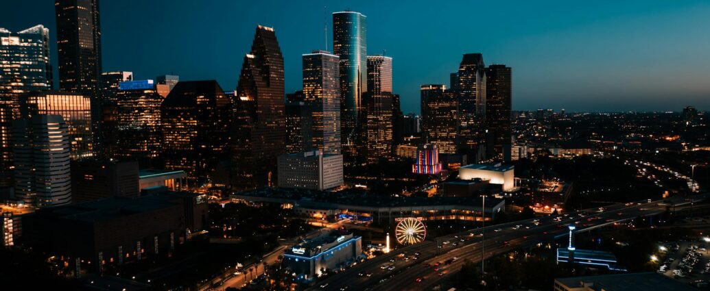 Houston skyline clock