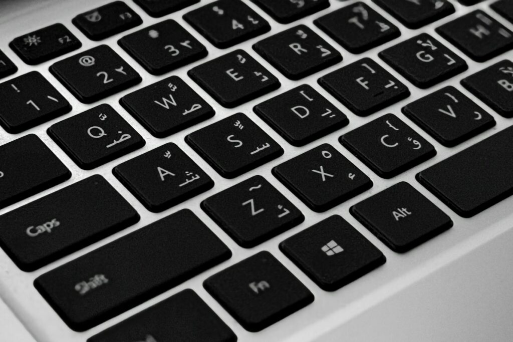 laptop keyboard writing