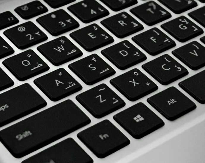 laptop keyboard writing