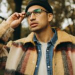 man wearing quarter zip sweater