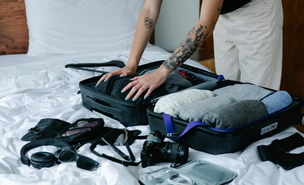 organized suitcase