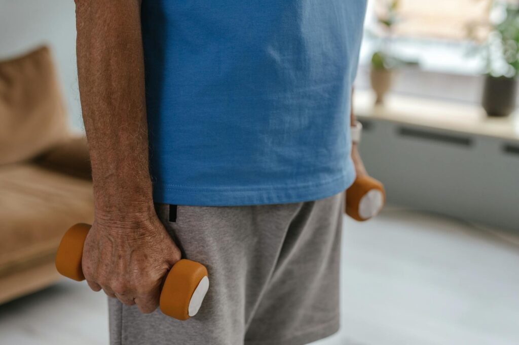 person exercising outdoors