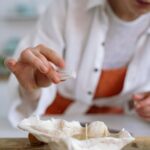 person making sustainable choice