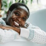 person relaxing earning money