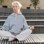 woman meditating