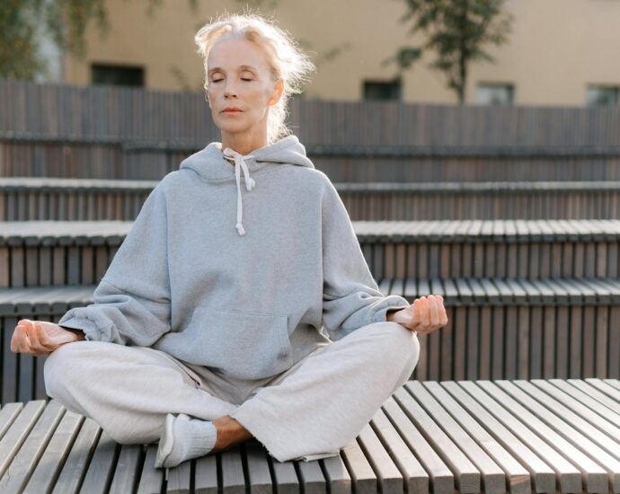 woman meditating