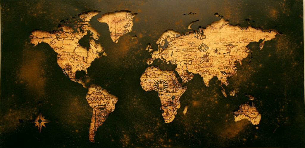 world map travel destinations