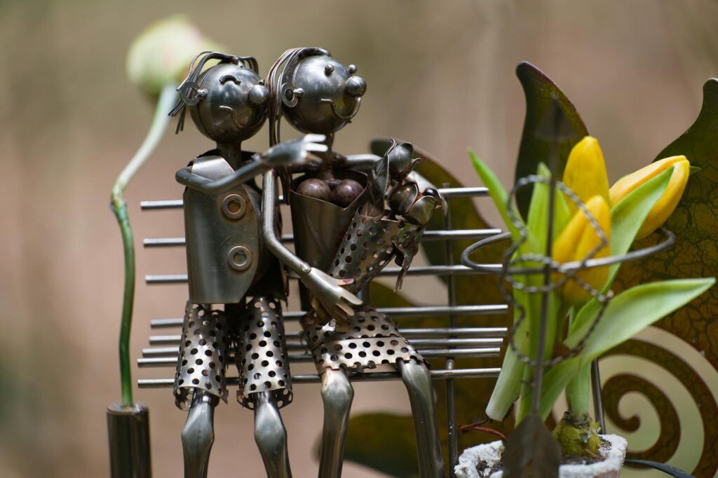 metal sculpture organic form