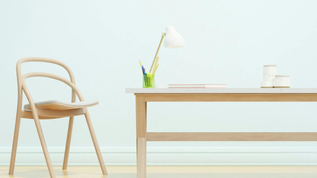 simple organized desk